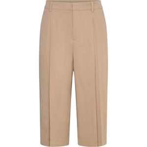 Mango Lyocell Pleated Bermuda Shorts 42 LIGHT BEIGE 42 Mango Lyocell Pleated Bermuda Shorts 42 LIGHT BEIGE 42