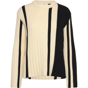 NORR Stilla Blocking Knit Top 38 OFF-WHITE W. BLACK DETAIL 38 NORR Stilla Blocking Knit Top 38 OFF-WHITE W. BLACK DETAIL 38