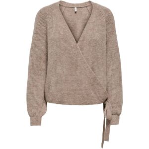 ONLY Onlmia L/S Wrap Cardigan Knt Noos S SILVER MINK S ONLY Onlmia L/S Wrap Cardigan Knt Noos S SILVER MINK S