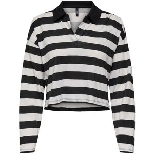 ONLY Onlmay Life L/S Boxy Polo Top Cs Jrs M BLACK M ONLY Onlmay Life L/S Boxy Polo Top Cs Jrs M BLACK M