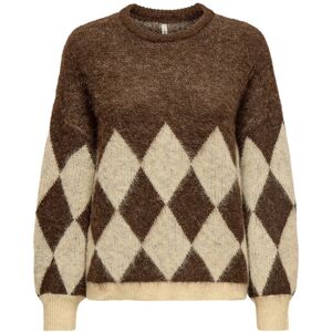 ONLY Onlnoeme Life Ls Jq O-Neck Noos Knt XS CHESTNUT XS ONLY Onlnoeme Life Ls Jq O-Neck Noos Knt XS CHESTNUT XS