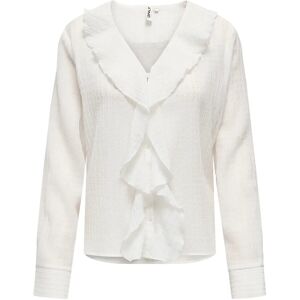 ONLY Onlisa Ls V-Neck Frill Top Wvvn XS CLOUD DANCER XS ONLY Onlisa Ls V-Neck Frill Top Wvvn XS CLOUD DANCER XS