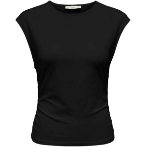 ONLY Onlmira Capsl Ruching Top Jrs Noos M BLACK M ONLY Onlmira Capsl Ruching Top Jrs Noos M BLACK M