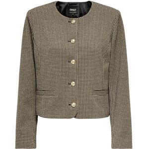 ONLY Onlmaggie Check Jacket Otw S SILVER MINK S ONLY Onlmaggie Check Jacket Otw S SILVER MINK S