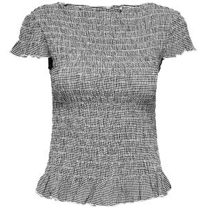 ONLY Onlcelle Cap Smock Boatneck Top Jrs M BLACK M ONLY Onlcelle Cap Smock Boatneck Top Jrs M BLACK M