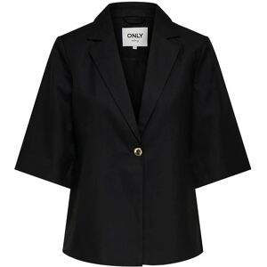 ONLY Onlbaia 2/4 Linen Bl Blazer Tlr 40 BLACK 40 ONLY Onlbaia 2/4 Linen Bl Blazer Tlr 40 BLACK 40