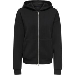 ONLY Onlnaomi L/S Two-Way Zip Hoodie Swt Noos S BLACK S ONLY Onlnaomi L/S Two-Way Zip Hoodie Swt Noos S BLACK S