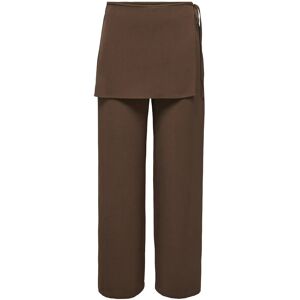 ONLY Onlbretty Skirt Detail Trousers Wvn Ex M CHOCOLATE BROWN M ONLY Onlbretty Skirt Detail Trousers Wvn Ex M CHOCOLATE BROWN M