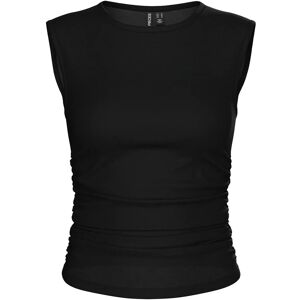 Pieces Pcmadison Sl Ruching Top Jrs Noos Bc XS BLACK XS Pieces Pcmadison Sl Ruching Top Jrs Noos Bc XS BLACK XS