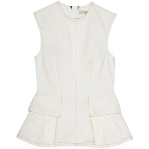 REMAIN Birger Christensen Peplum Denim Top 32 ECRU 32 REMAIN Birger Christensen Peplum Denim Top 32 ECRU 32