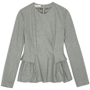 REMAIN Birger Christensen Long Sleeve Peplum Top 42 TITANIUM COMB. 42 REMAIN Birger Christensen Long Sleeve Peplum Top 42 TITANIUM COMB. 42