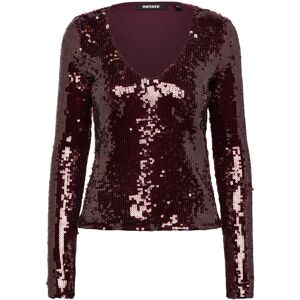 ROTATE Sequins V-Neck Top 36 ZINFANDEL 36 ROTATE Sequins V-Neck Top 36 ZINFANDEL 36