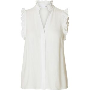 Selected Slfviva Sl Sun Ruffle Top Noos 36 SNOW WHITE 36 Selected Slfviva Sl Sun Ruffle Top Noos 36 SNOW WHITE 36