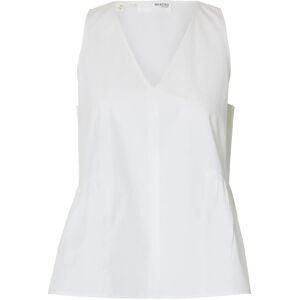 Selected Slwblair Sl V-Neck Peplum Top Noos 44 BRIGHT WHITE 44 Selected Slwblair Sl V-Neck Peplum Top Noos 44 BRIGHT WHITE 44