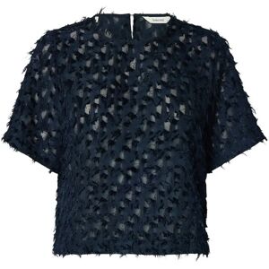 Selected Slfmarion Ss O-Neck Top Ex 40 DARK SAPPHIRE 40 Selected Slfmarion Ss O-Neck Top Ex 40 DARK SAPPHIRE 40
