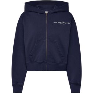 Sporty & Rich Ny Tennis Club Cropped Zip Hoodie XL DARK NAVY XL Sporty & Rich Ny Tennis Club Cropped Zip Hoodie XL DARK NAVY XL
