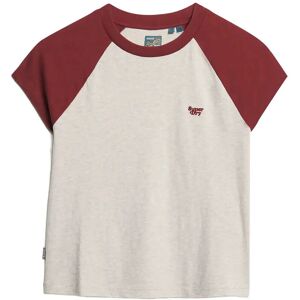 Superdry Essential Logo Raglan Slub Tee 42 RICH BURGUNDY/GLACIER GREY 42 Superdry Essential Logo Raglan Slub Tee 42 RICH BURGUNDY/GLACIER GREY 42