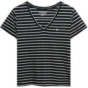 Superdry Studios Slub Emb Vee Tee 12 NAVY,OPTIC STRIPE 12 Superdry Studios Slub Emb Vee Tee 12 NAVY,OPTIC STRIPE 12