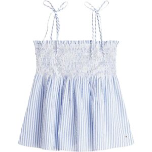 Tommy Hilfiger Swimshop Seersucker Smocked Top M THIN BANKER STP BLUE SPELL WHITE M Tommy Hilfiger Swimshop Seersucker Smocked Top M THIN BANKER STP BLUE SPELL WHITE M