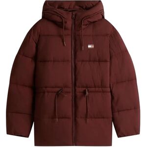 Tommy Jeans Tjw Hooded Midi Puffer Jacket S RICH BROWN S Tommy Jeans Tjw Hooded Midi Puffer Jacket S RICH BROWN S