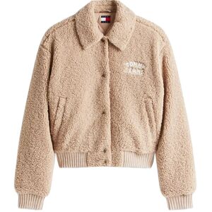 Tommy Jeans Tjw Teddy Varsity Bomber S MALTED MILK S Tommy Jeans Tjw Teddy Varsity Bomber S MALTED MILK S