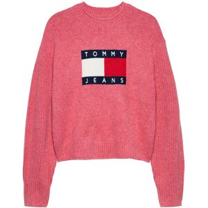 Tommy Jeans Tjw Melange Flag Sweater Rib Ext S VINTAGE CERISE HTR S Tommy Jeans Tjw Melange Flag Sweater Rib Ext S VINTAGE CERISE HTR S