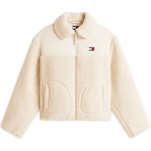 Tommy Jeans Tjw Teddy Fabric Mix Jacket S ANCIENT WHITE S Tommy Jeans Tjw Teddy Fabric Mix Jacket S ANCIENT WHITE S