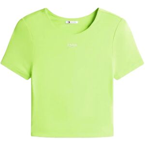 Tommy Jeans Tjw Slim Sh Silver Script Tee L FADED LIME L Tommy Jeans Tjw Slim Sh Silver Script Tee L FADED LIME L