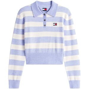 Tommy Jeans Tjw Fluffy Polo Sweater L PERIWINKLE DUST MULTI STRIPE L Tommy Jeans Tjw Fluffy Polo Sweater L PERIWINKLE DUST MULTI STRIPE L