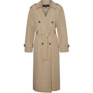 Vero Moda Vmchloe Long Trenchcoat Ga Noos L SILVER MINK L Vero Moda Vmchloe Long Trenchcoat Ga Noos L SILVER MINK L