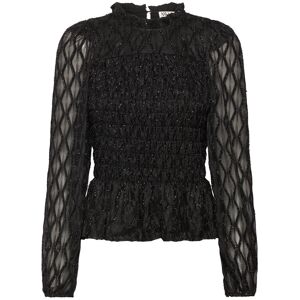 Vero Moda Awnolita Ls High Neck Smock Top S BLACK S Vero Moda Awnolita Ls High Neck Smock Top S BLACK S