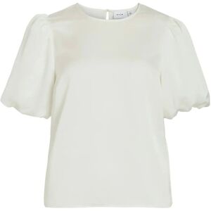 Vila Viellette 2/4 Satin Puff Top - Noos 44 SNOW WHITE 44 Vila Viellette 2/4 Satin Puff Top - Noos 44 SNOW WHITE 44
