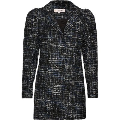 A-View Carly Bouchle Blazer 34 BLACK/BLUE 34 A-View Carly Bouchle Blazer 34 BLACK/BLUE 34