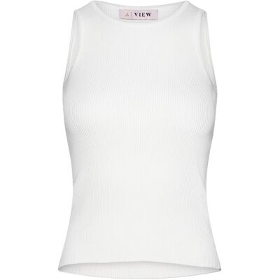 A-View Rib Knit Tank Top XL WHITE XL A-View Rib Knit Tank Top XL WHITE XL