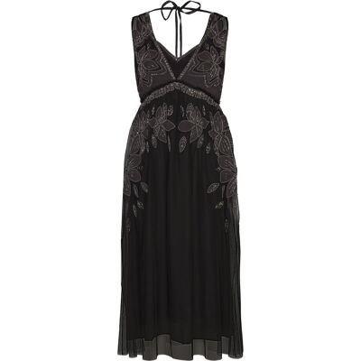AllSaints Laia Emb Dress 38 BLACK 38 AllSaints Laia Emb Dress 38 BLACK 38