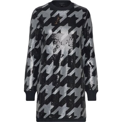 AllSaints Juela Toni Dress XS BLACK/WHITE XS AllSaints Juela Toni Dress XS BLACK/WHITE XS