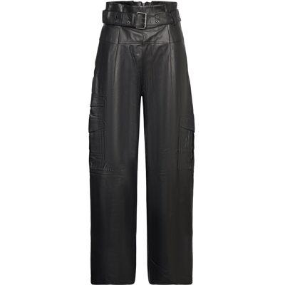 AllSaints Harlyn Leather Trouser 38 BLACK 38 AllSaints Harlyn Leather Trouser 38 BLACK 38