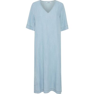 b.young Bylana Vneck Dress 2 - 34 LIGTH BLUE DENIM 34 b.young Bylana Vneck Dress 2 - 34 LIGTH BLUE DENIM 34