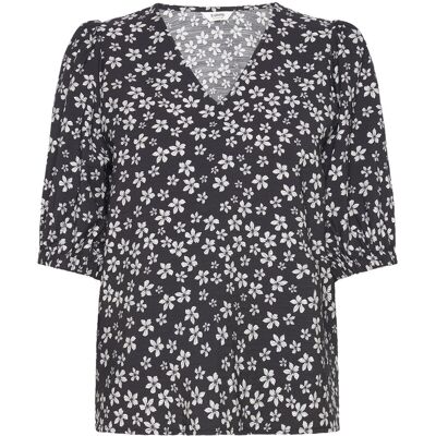 b.young Byibano V Blouse - 34 BLCK FLOWERS MIX 34 b.young Byibano V Blouse - 34 BLCK FLOWERS MIX 34