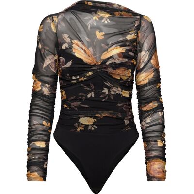 Bardot Althea Mesh Bodysuit 36 BLACK FLORAL 36 Bardot Althea Mesh Bodysuit 36 BLACK FLORAL 36