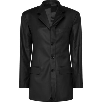 BETTTER Folded Blazer With Slits M BLACK M BETTTER Folded Blazer With Slits M BLACK M