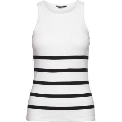 Bruuns Bazaar Katybbrib Stribed Tank Top XL WHITE W. BLACK STRIPE XL Bruuns Bazaar Katybbrib Stribed Tank Top XL WHITE W. BLACK STRIPE XL