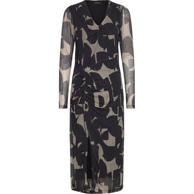 Bruuns Bazaar Phloxbbnanah Dress 34 BLACK/SAND PRINT 34 Bruuns Bazaar Phloxbbnanah Dress 34 BLACK/SAND PRINT 34