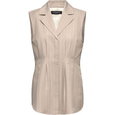 Bruuns Bazaar Apricotbburwa Waistcoat 44 LIGHT GREY STRIPES 44 Bruuns Bazaar Apricotbburwa Waistcoat 44 LIGHT GREY STRIPES 44