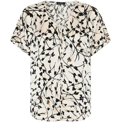 Bruuns Bazaar Floretbbphina Blouse 34 WHITE CREAM AOP 34 Bruuns Bazaar Floretbbphina Blouse 34 WHITE CREAM AOP 34