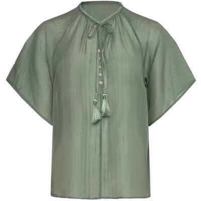 Bruuns Bazaar Telleabbkarlya Blouse 34 SWEET GREEN 34 Bruuns Bazaar Telleabbkarlya Blouse 34 SWEET GREEN 34