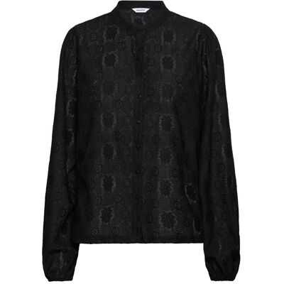 Bubbleroom Long Sleeve Button Blouse XS BLACK XS Bubbleroom Long Sleeve Button Blouse XS BLACK XS