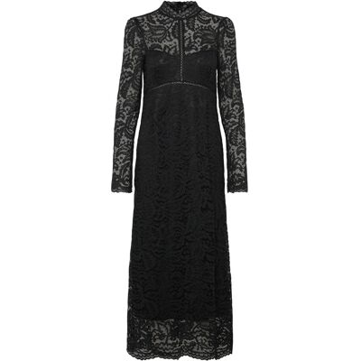 Bubbleroom High Neck Cotton Lace Dress 34 BLACK 34 Bubbleroom High Neck Cotton Lace Dress 34 BLACK 34