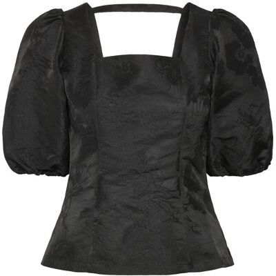 Bubbleroom Brocade Blouse 40 BLACK 40 Bubbleroom Brocade Blouse 40 BLACK 40