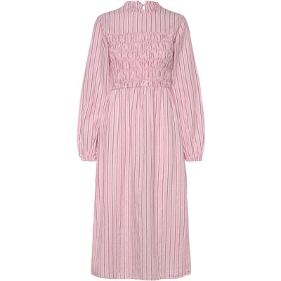 Bubbleroom Smock Cotton Dress XL LIGHT PINK/STRIPED XL Bubbleroom Smock Cotton Dress XL LIGHT PINK/STRIPED XL